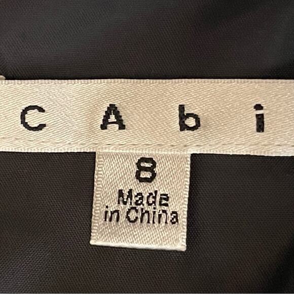 CAbi Black Detached Pleated Office To Date Night Neutral Dress NWOT Size 8 - Picture 8 of 11